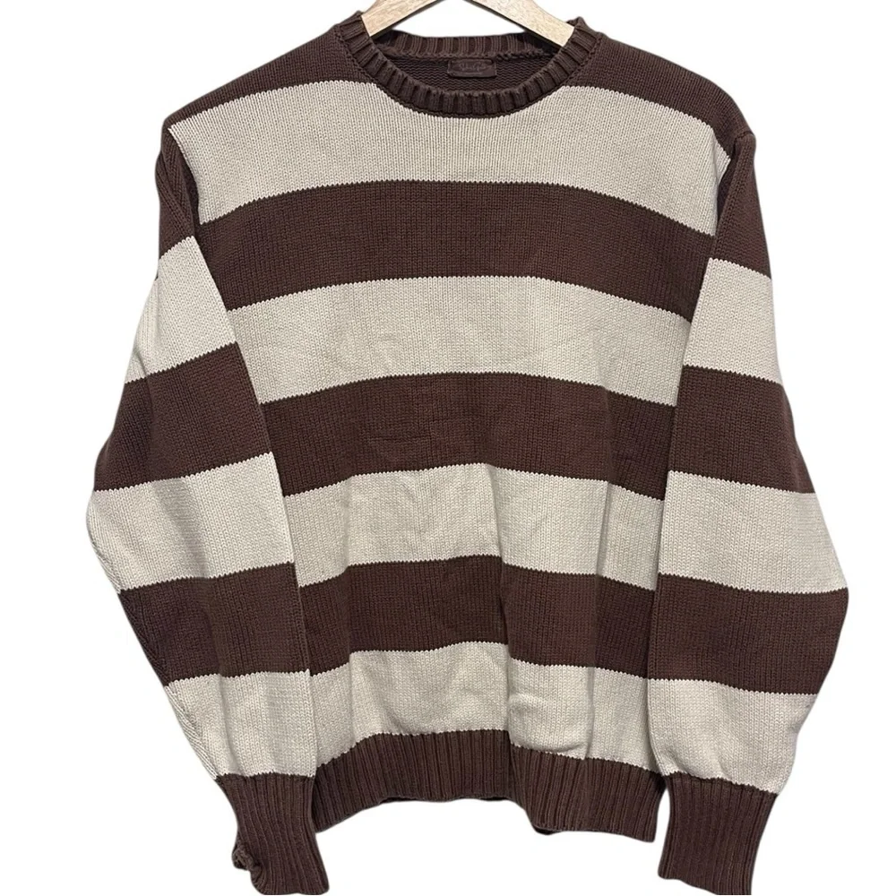 John Galt Cream & Brown Brianna Striped Sweater - Picture 5 of 15